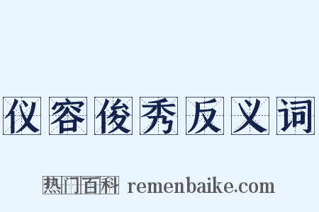 仪容俊秀反义词是什么意思的图片